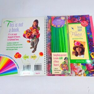 Klutz Tissue Paper Flower Craft Kit Book Barbara Kane Sealed Paper Pipe Cleaners